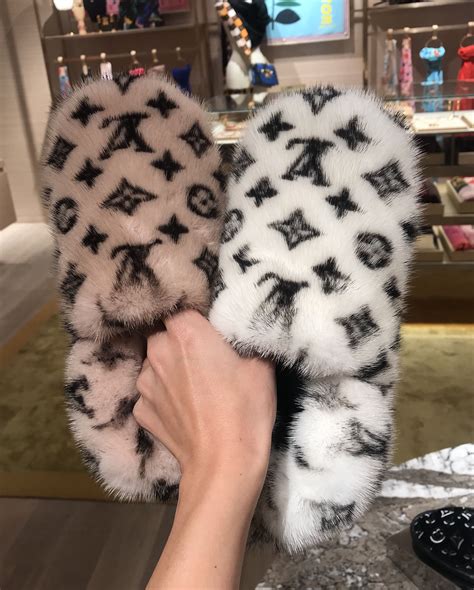 louis vuitton fur sliders|Louis Vuitton slides on sale.